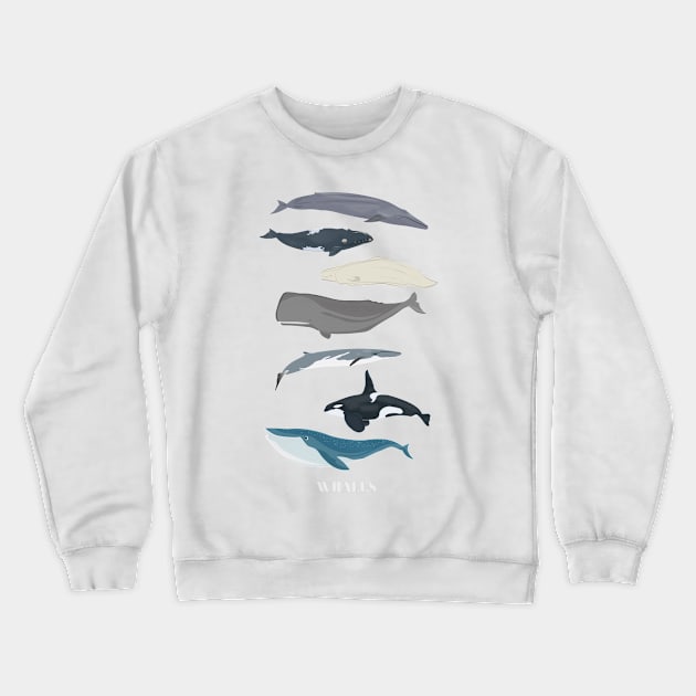 Whales Crewneck Sweatshirt by Dennson Creative